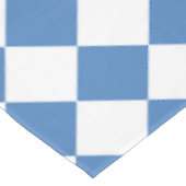Blue White Checker Diamond Pattern Tafelkleed (Gekanteld)