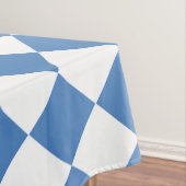 Blue White Checker Diamond Pattern Tafelkleed (Voorbeeld)