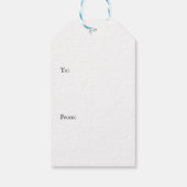 Blue White Chevron Pattern Cadeaulabel (Achterkant)