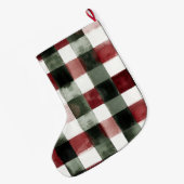 Blue White Chic Floral Grote Kerstsok (Achterkant (Hangend))