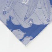 Blue White  Chinoiserie Floral Fleece Deken (Hoek)