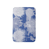 Blue White  Chinoiserie Floral Pattern Badmat (Voorkant Verticaal)