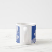 Blue White Chinoiserie Floral Pattern Espresso Kop (Achterkant)
