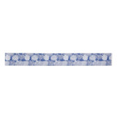 Blue White  Chinoiserie Floral Pattern Lint (Voorkant)