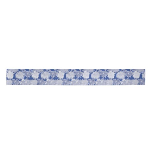 Blue White  Chinoiserie Floral Pattern Lint (Voorkant)