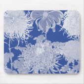 Blue White  Chinoiserie Floral Pattern Muismat (Voorkant)