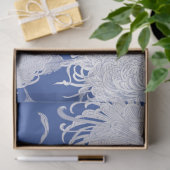 Blue White  Chinoiserie Floral Pattern Tissuepapier (Geschenk)
