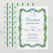 Blue & White Chinoiserie Garland Grandmillennial Kaart (Voorkant / Achterkant)