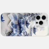 Blue & White Chinoiserie iPhone 13 Case – Artistic (Achterkant (horizontaal))
