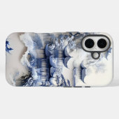 Blue & White Chinoiserie iPhone 13 Case – Artistic (Achterkant (horizontaal))