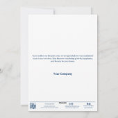 Blue & White Christmas Tree Business Holiday Kaart (Achterkant)