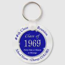 Blue White Class of 1969 Class Reunion Sleutelhang