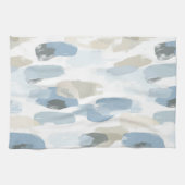 Blue White Cream Abstracte bruiloft Theedoek (Horizontaal)