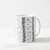 Blue White Cute Farmhouse Rustic Pattern Koffiemok (Voorkant rechts)