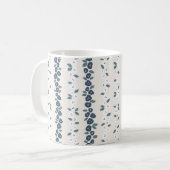 Blue White Cute Farmhouse Rustic Pattern Koffiemok (Voorkant links)
