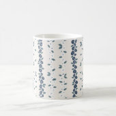 Blue White Cute Farmhouse Rustic Pattern Koffiemok (Center)
