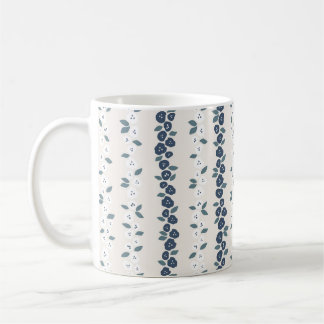 Blue White Cute Farmhouse Rustic Pattern Koffiemok