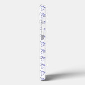 Blue white dala horse iPhone case (Achterkant / Links)