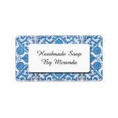 Blue White Delft Cornflower Custom Craft Étiquette (Devant)