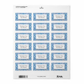 Blue White Delft Cornflower Custom Craft Étiquette (Feuille entière)