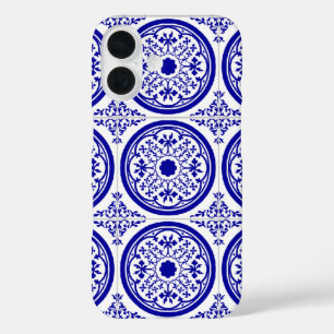 Blue White Delft geïnspireerd Faux Tile iPhone 7 h iPhone 16 Hoesje