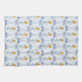 Blue White Delft Tulip Faux Carreaux Serviette de (Horizontal)