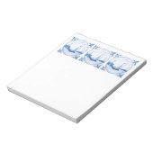 Blue White Delft-zeilboot Notitieblok (Gedraaid)