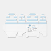 Blue White Elephant Boy Baby shower Bedankdoosjes (Uitgevouwen)