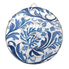 Blue & White Floral Design | Chinoiserie Pattern Dartbord