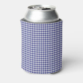 Blue-White Gingham-DRINK KOELBOX Blikjeskoeler (Blikje Achterkant)