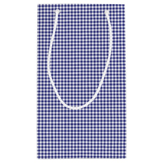 Blue-White Gingham-GIFT BAG’ s Klein Cadeauzakje (Achterkant)