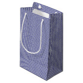 Blue-White Gingham-GIFT BAG’ s Klein Cadeauzakje (Voorkant Gekanteld)