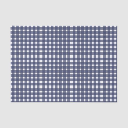 Blue White Gingham Pattern Tissuepapier (Voorkant)