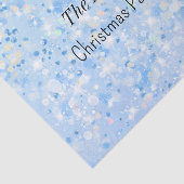 Blue White Glitter Holiday Verjaardagsfeest Tissuepapier (Detail)