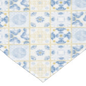 Blue White Gold Geometric Tile Chinoiserie Tafelkleed (Gekanteld)