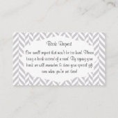 Blue White Grey Elephant Baby shower Book Request Informatiekaartje (Achterkant)