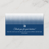 Blue & White Half Tone Pattern Thank You and Kortingskaartje (Voorkant)