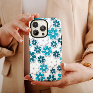 Blue White Hippie iPhone   60s Hippie iPhone 13 iPhone 13 Pro Max Hoesje