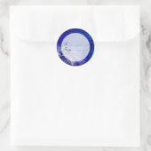 Blue White Holiday Custom Gift Label Stickers (Tas)