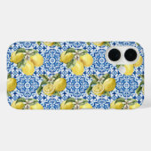 Blue White Lemon Tile Mediterranean Pattern Case-Mate iPhone Case (Achterkant (horizontaal))