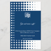 Blue White Loyalty Cadeaubon Promotie Flyer (Voorkant)