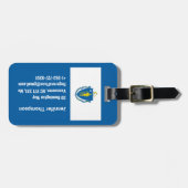 Blue White Massachusetts State Flag Personalized Bagagelabel (Voorkant horizontaal)