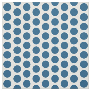 Blue White Mini Polka Dots Fabric Stof