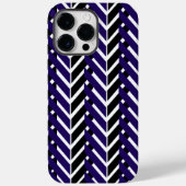 Blue White Modern Chevron Pattern Case-Mate iPhone Case (Achterkant)