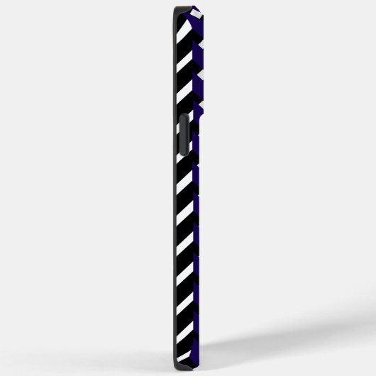 Blue White Modern Chevron Pattern Case-Mate iPhone Case (Achterkant / Rechts)
