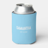 Blue &white monogram name Cooler (Blikje Voorkant)