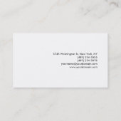 Blue White Monogram Script Consultant Business Visitekaartje (Achterkant)