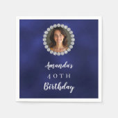 Blue white photo diamonds servet (Voorkant)