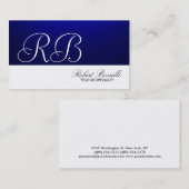 Blue White Plain Modern Consultant Visitekaartje (Voorkant / Achterkant)