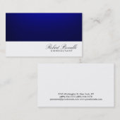Blue White Plain Modern Consultant Visitekaartje (Voorkant / Achterkant)